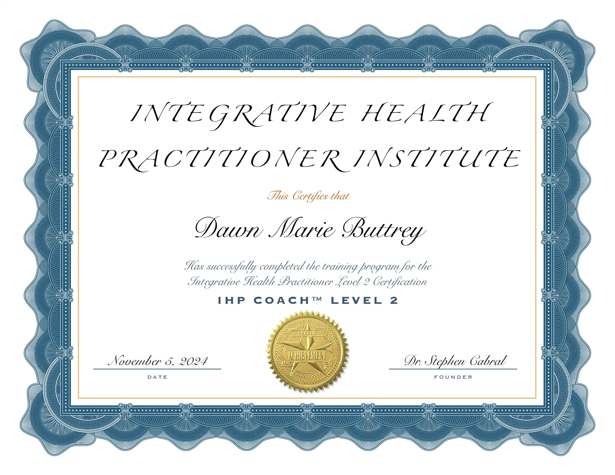 IHP L2 Certication Integrative Health Certification Level 2